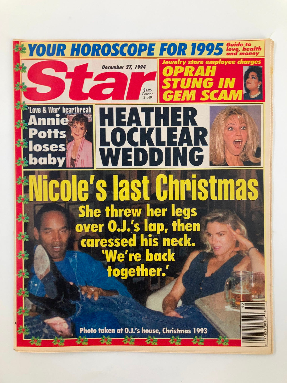 Star Magazine December 27 1994 Oprah, Heather Locklear, Annie Potts No Label