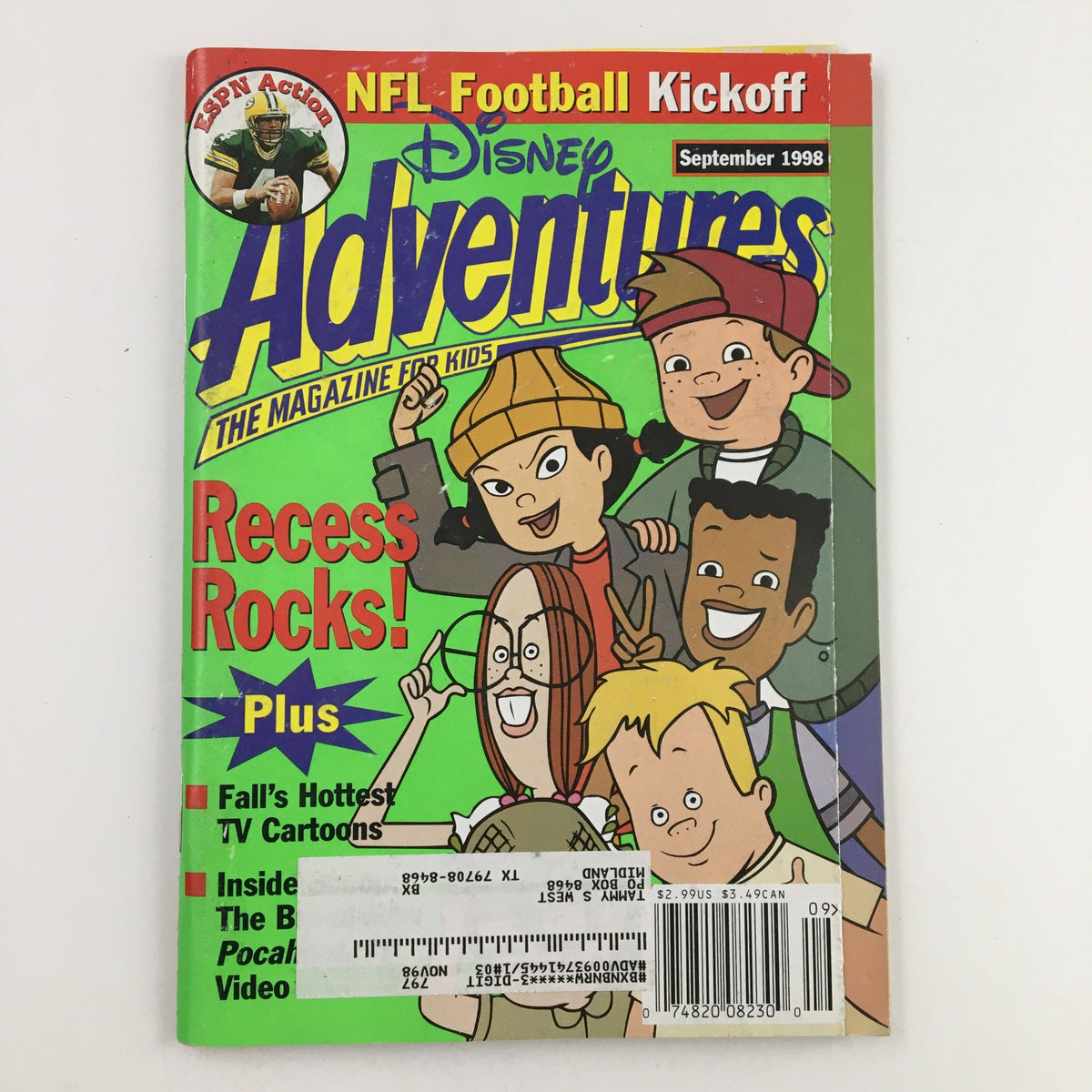 Disney Adventures Sept 1998 Recess & NFL