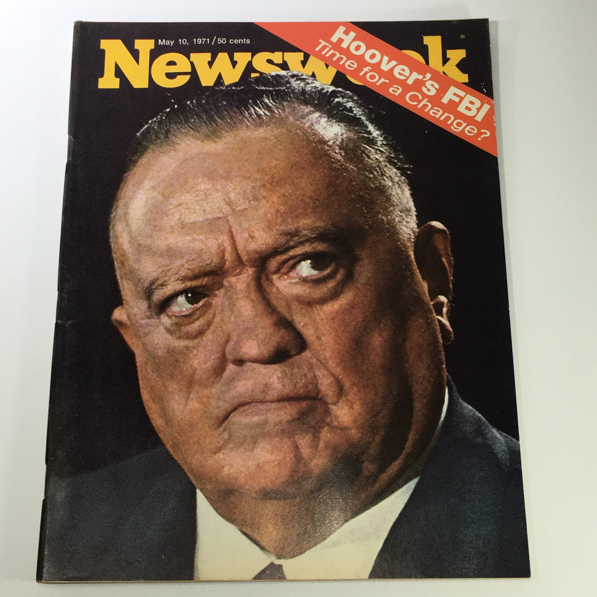 Cover of VTG Newsweek Magazine from May 10, 1971 featuring an article on Herbert Hoover's FBI, highlighting the question 'Time for a Change?'