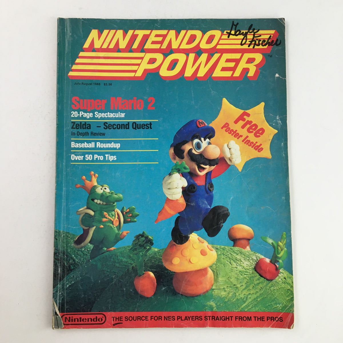 Cover of Nintendo Power Magazine, July 1988, featuring Super Mario 2 and Zelda Quest