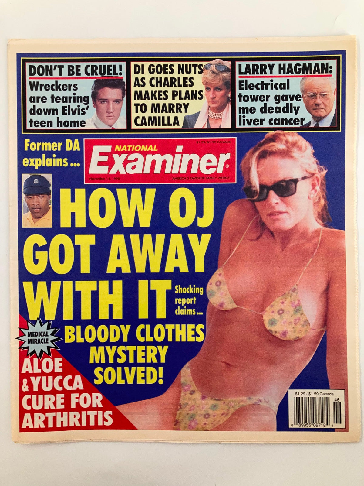 National Examiner November 14 1995 Elvis Presley, Princess Diana  Tabloid