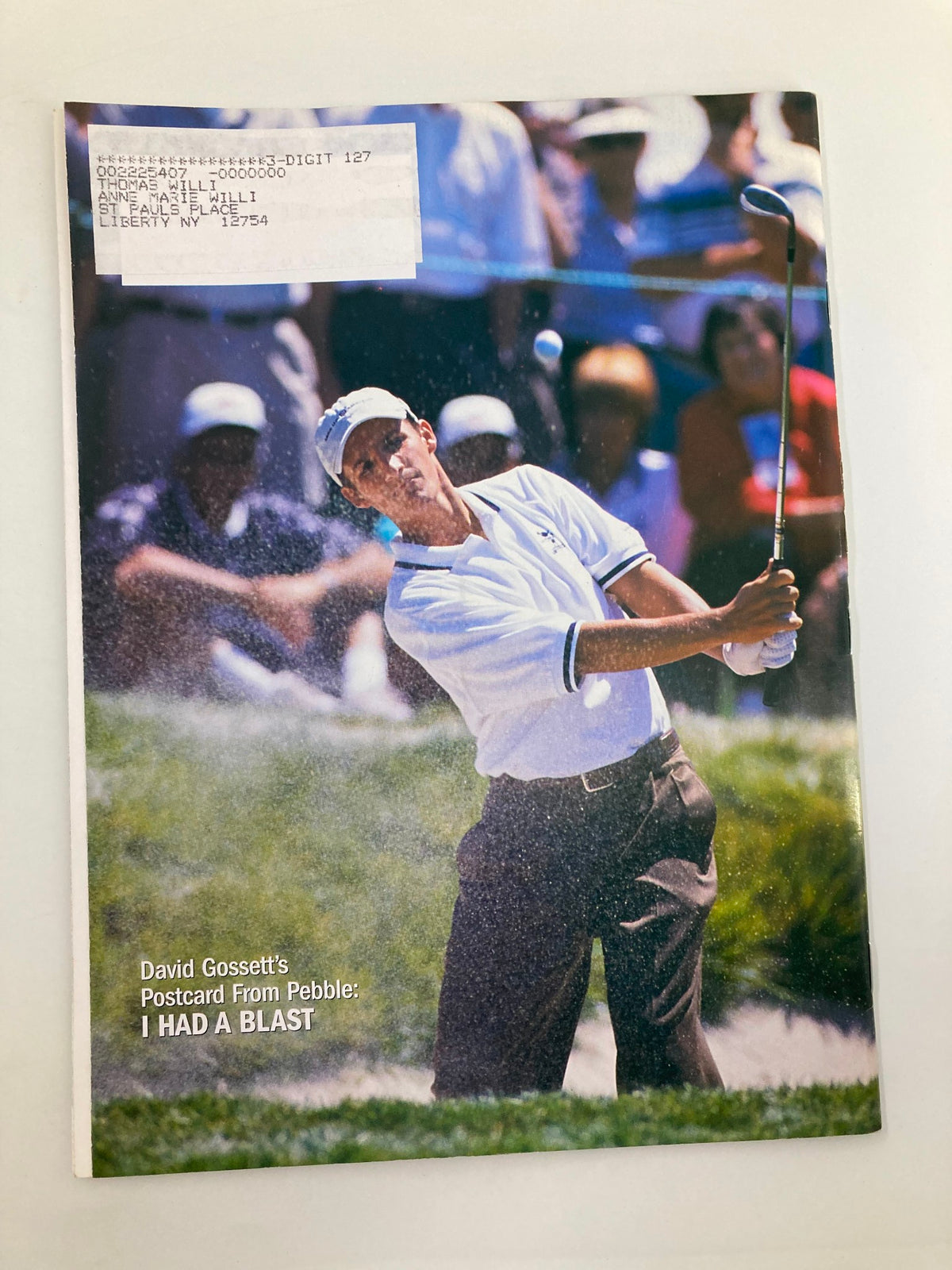 Inside page of Golf Journal Magazine September 1999 showing golf course details, departments, and highlights from the U.S. Amateur tournament.