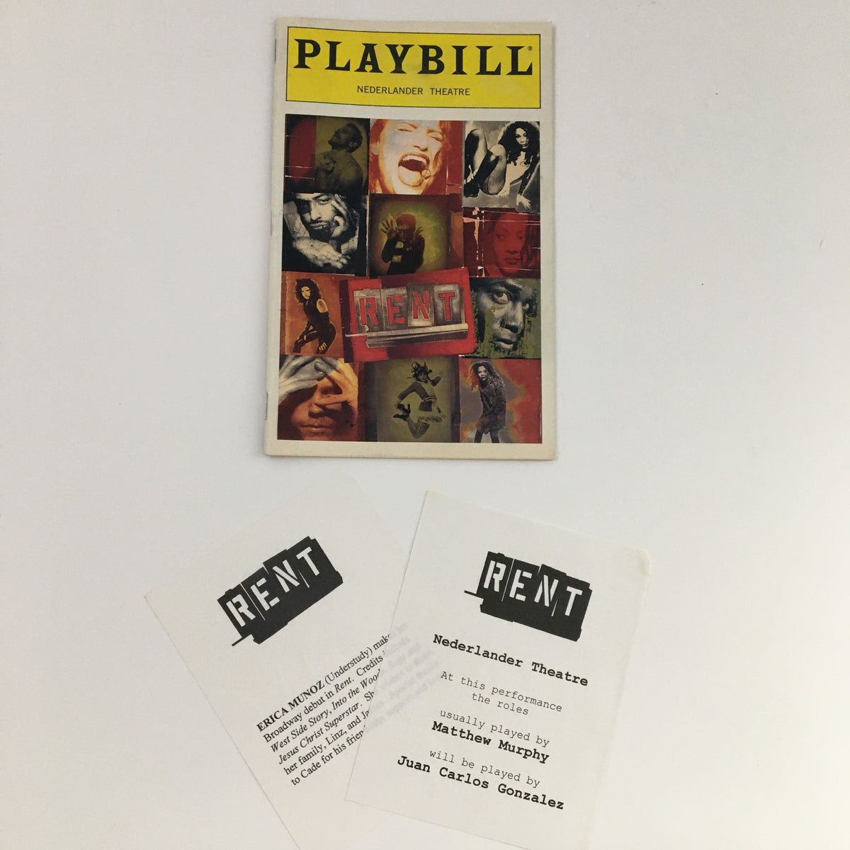 1998 Rent Playbill Nederlander Theatre