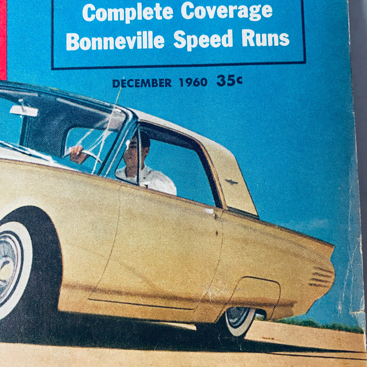 December 1960 Motor Trend Magazine cover featuring complete coverage of Bonneville speed runs with a classic car.