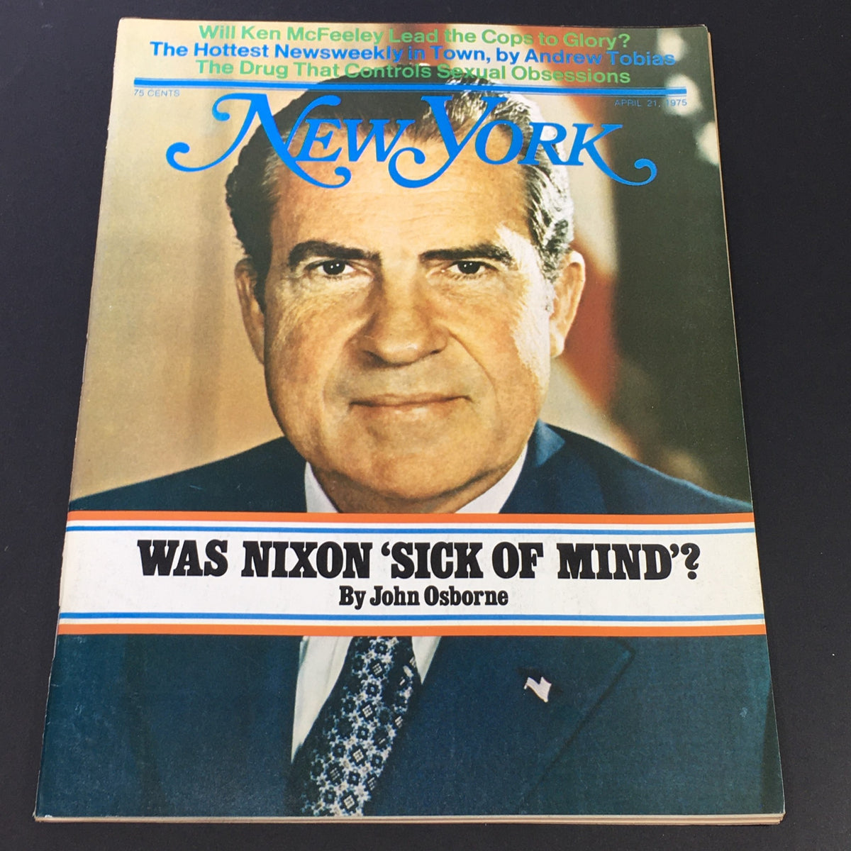 New York Magazine April 21 1975 - Richard Nixon by John Osborne / Newsstand