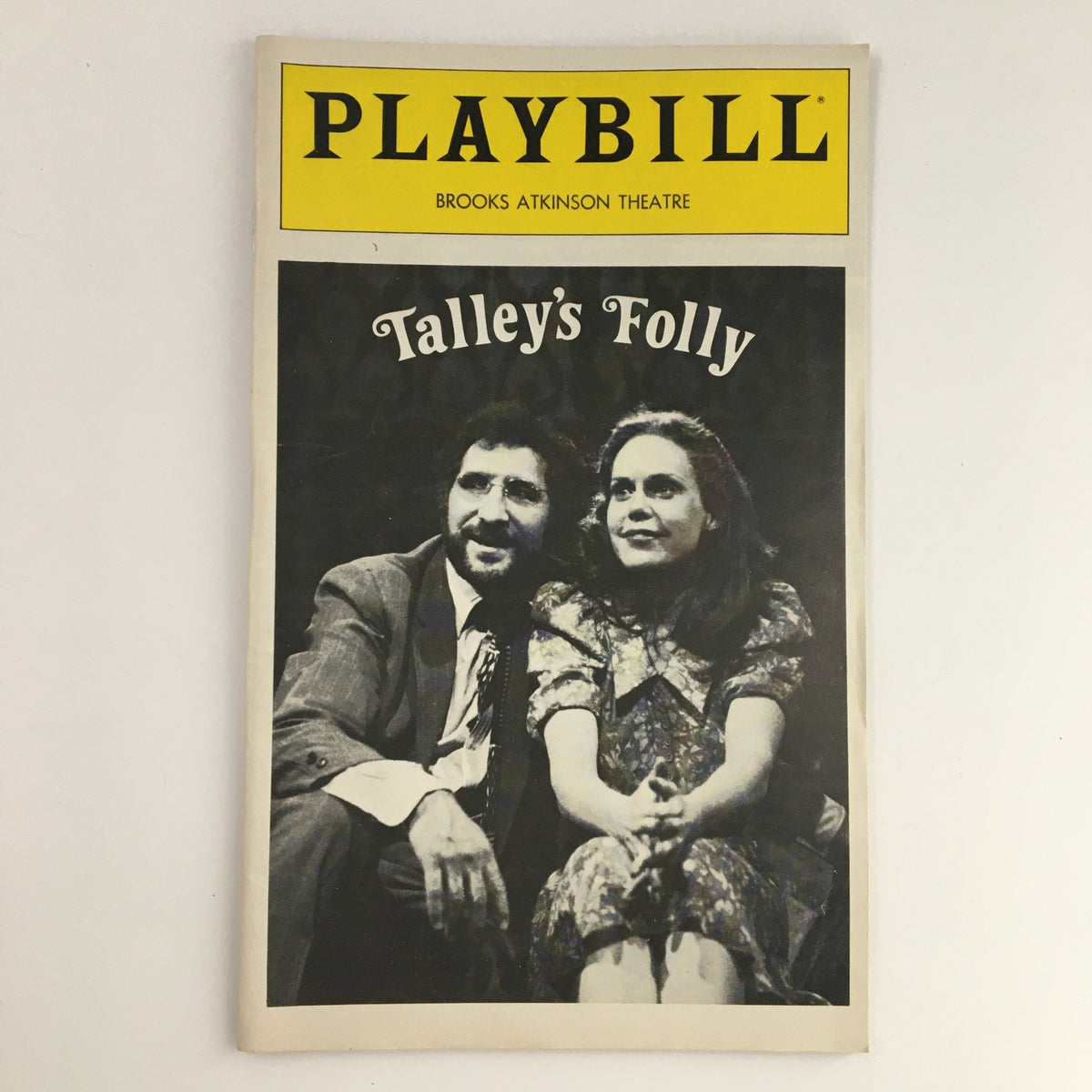 1980 Playbill for Talley's Folly at Brooks Atkinson Theatre featuring a black and white image of the lead actors.
