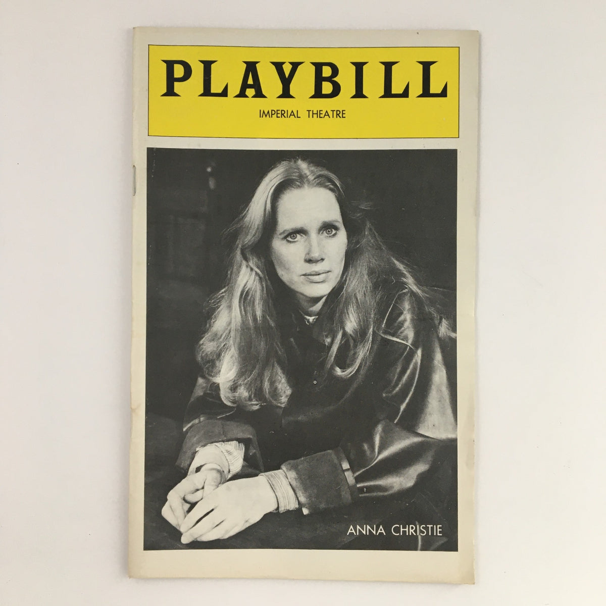 1977 Playbill for Imperial Theatre featuring Liv Ullman in Anna Christie, showcasing a black and white image of Ullman on the cover.