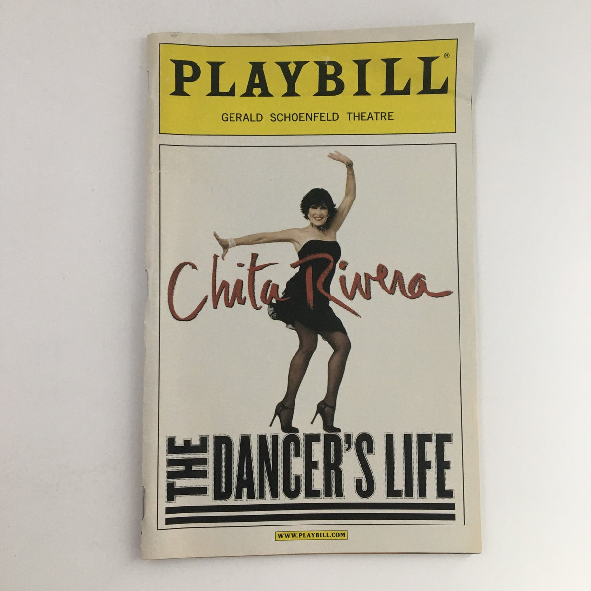 2005 Playbill from the Gerald Schoenfeld Theatre featuring Chita Rivera in 'The Dancer's Life', showcasing a vibrant cover image of the performer.