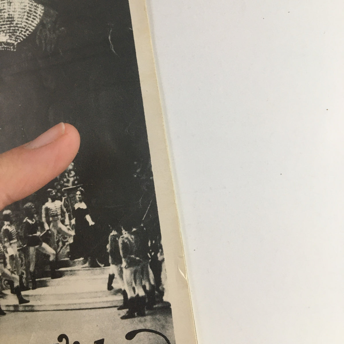 Close-up of the 1976 Playbill Uris Theatre for The Australian Ballet's The Merry Widow showing details of the vintage program.