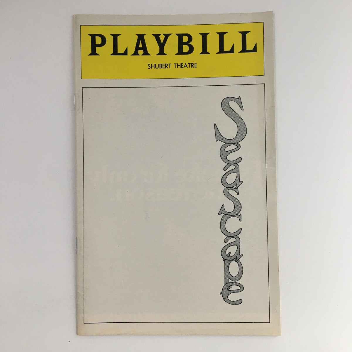1975 Playbill for 'Seascape' featuring Deborah Kerr at the Sam S. Shubert Theatre, showcasing vintage theatre memorabilia.