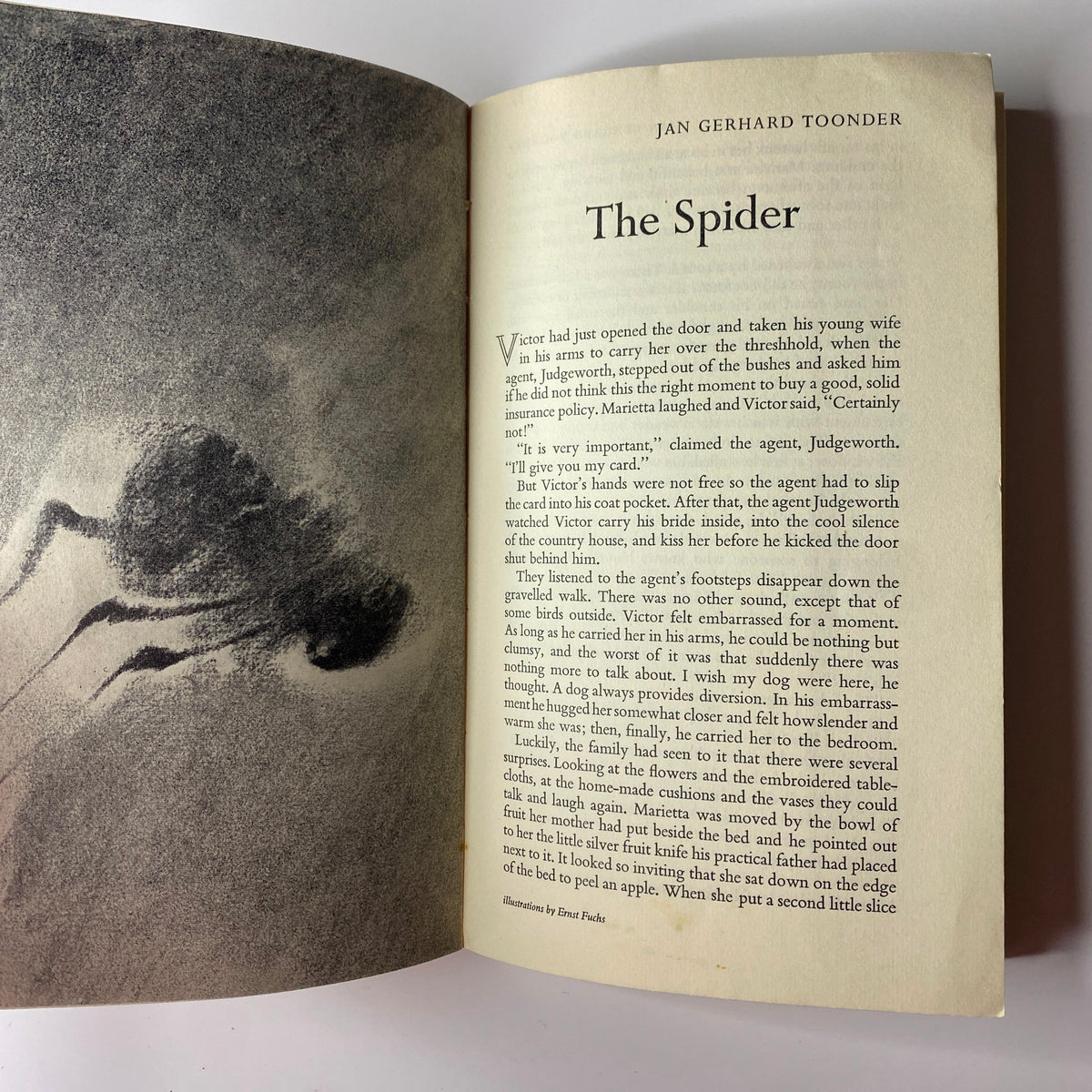 First page of the short story ‘The Spider’ by Jan Gerhard Toonder in The Paris Review Magazine Spring 1961 No. 25.