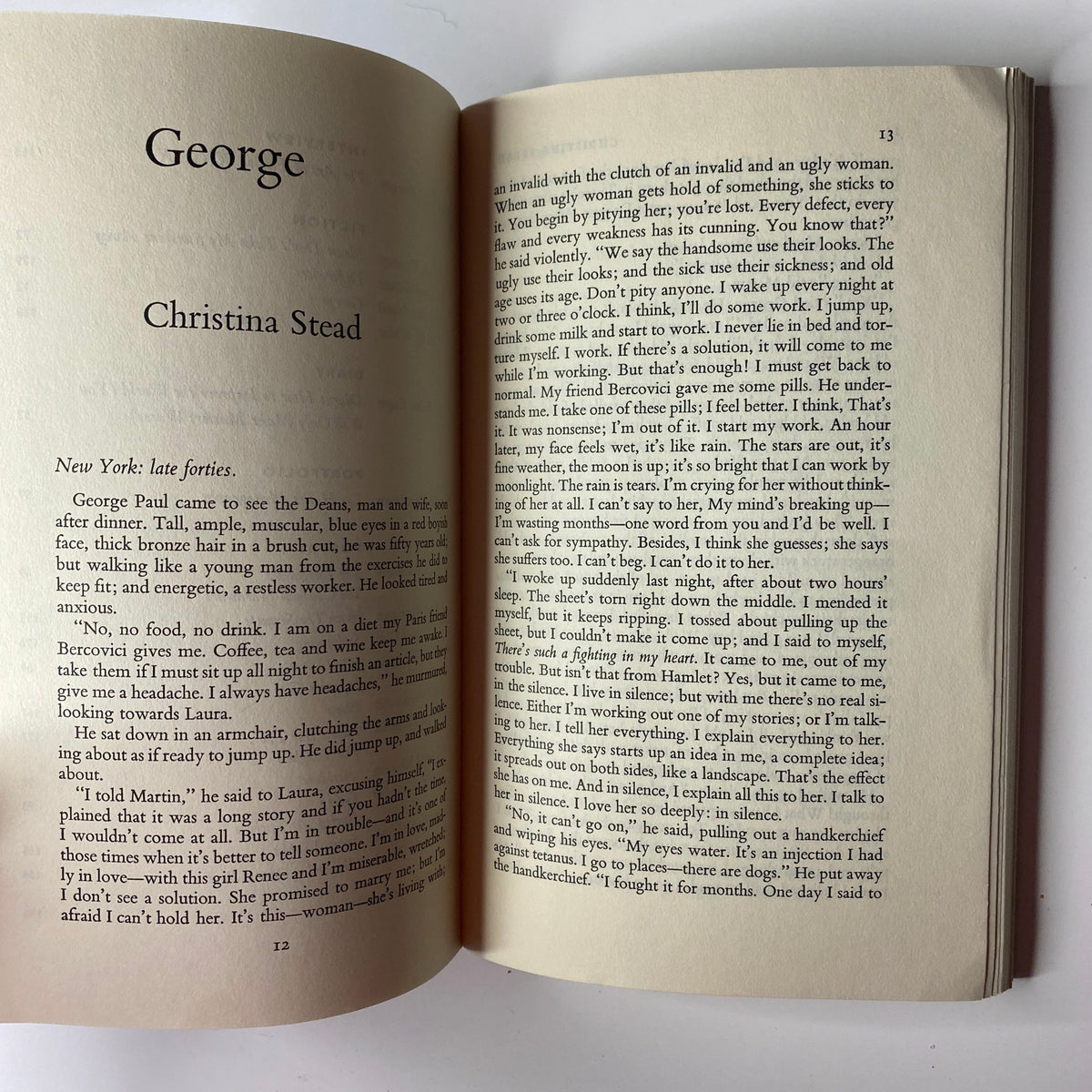 Inside page of The Paris Review Magazine, Winter-Spring 1967, No. 40 displaying a short story titled 'George' by Christina Stead.