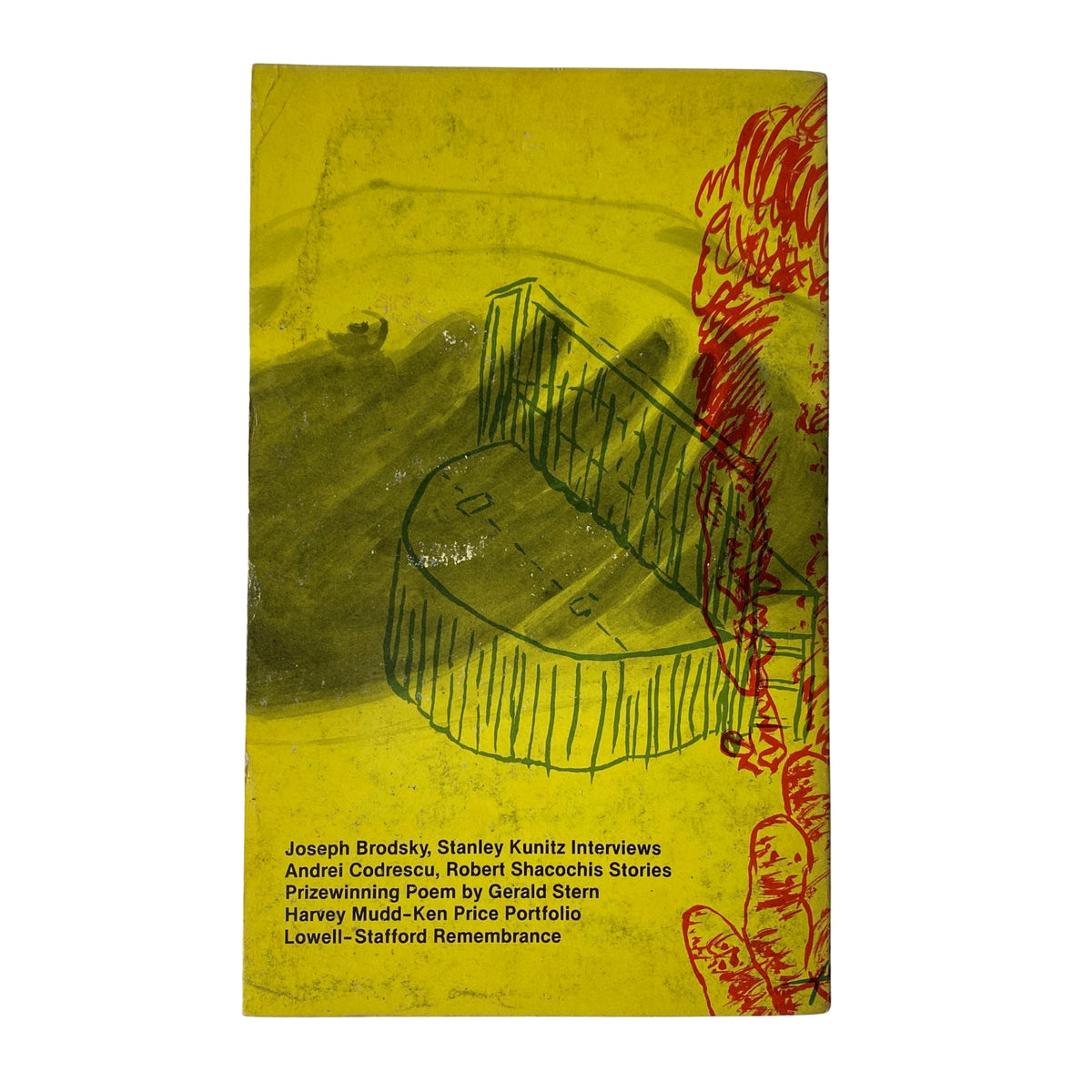 Cover of The Paris Review Magazine Spring 1982, No. 83 showcasing interviews with Joseph Brodsky and Stanley Kunitz, along with art by Harvey Mudd and Ken Price.