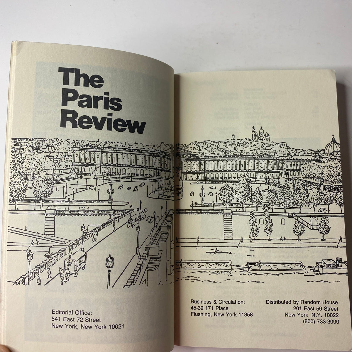 Interior page of The Paris Review Magazine Winter 1995 No. 137 featuring the magazine's editorial office information.