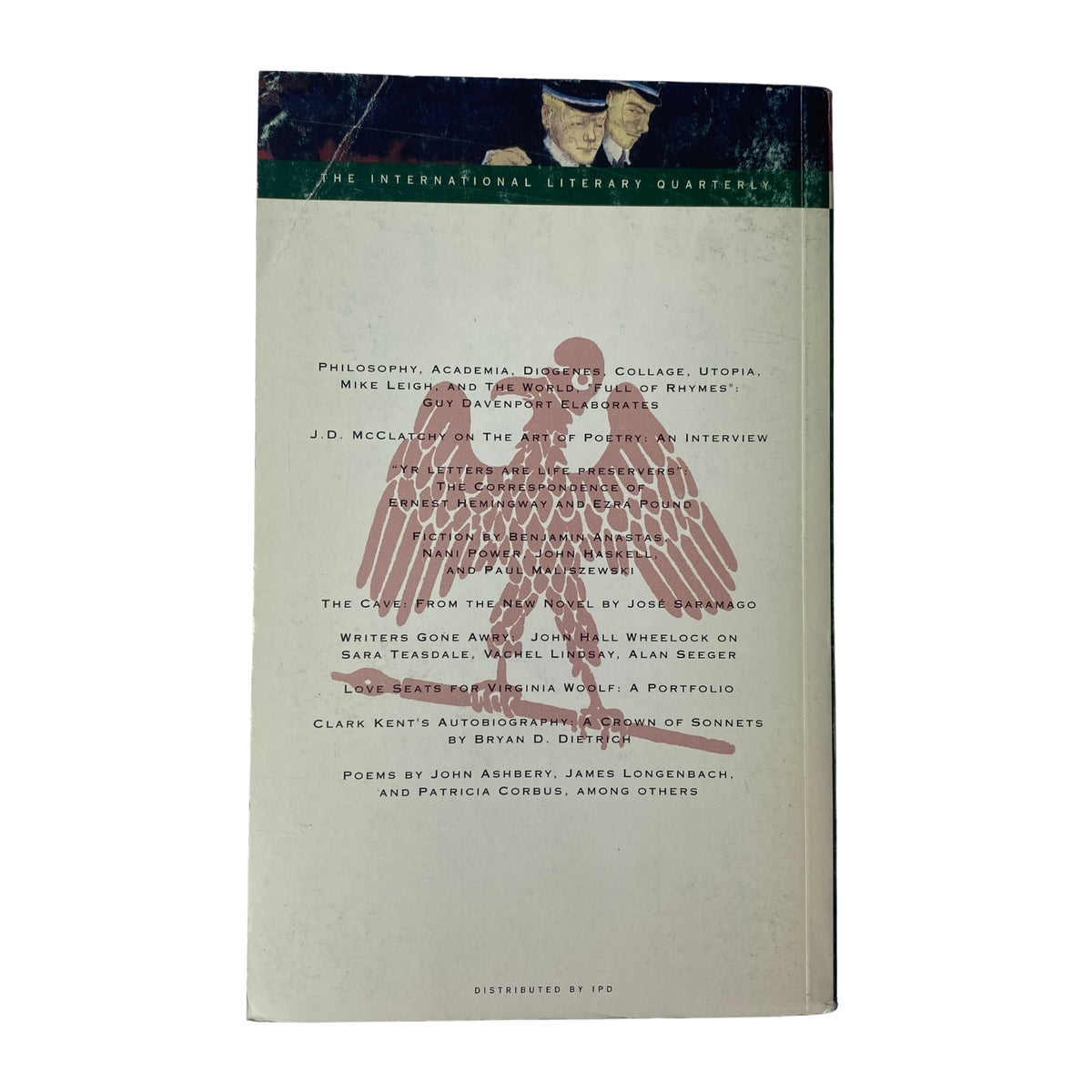 The back cover of The Paris Review Magazine Fall 2002 No. 163, featuring a minimalist design with the magazine's logo and a brief description of the published content.