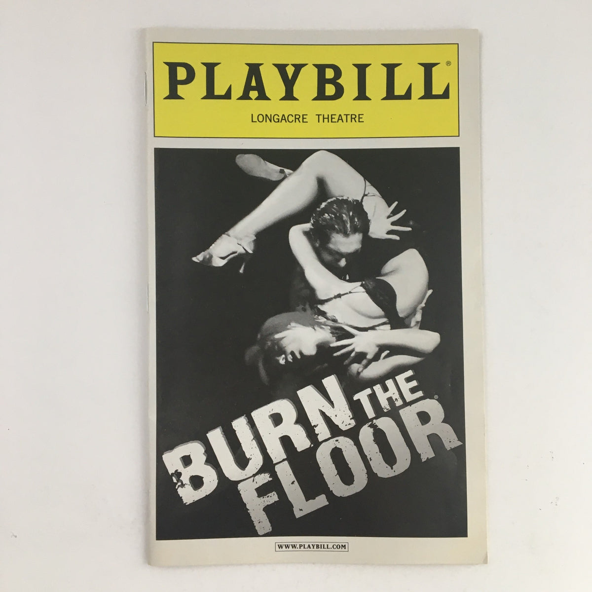 2009 Playbill Longacre Theatre for Burn The Floor showcasing dynamic dance performance cover.
