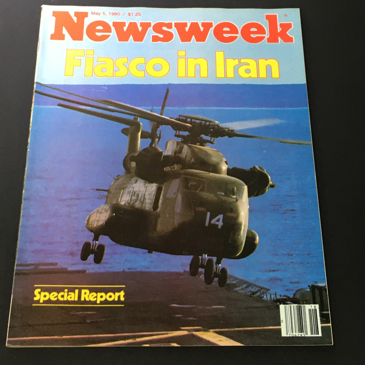 VTG Newsweek Magazine May 5 1980 Special Report on Fiasco in Iran featuring a military helicopter on the cover, highlighting historical events surrounding the Iranian hostage crisis.