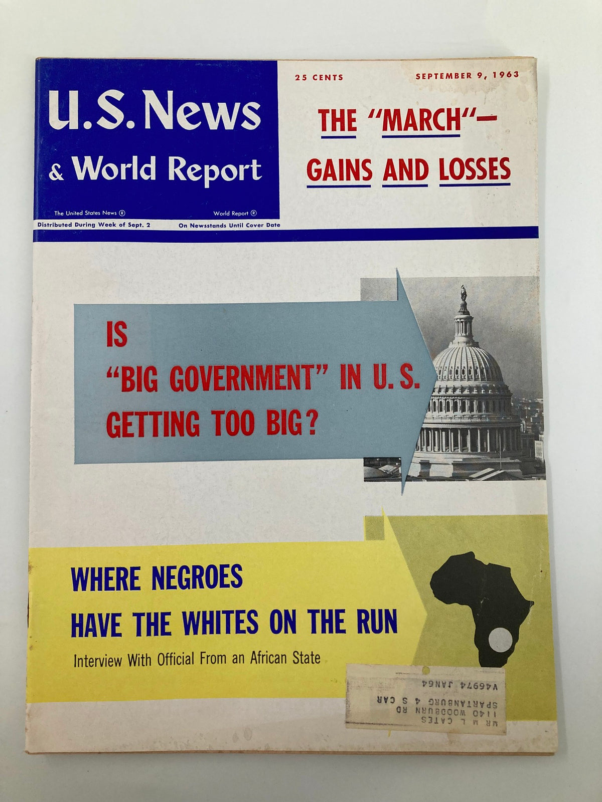 September 1963 US News Magazine
