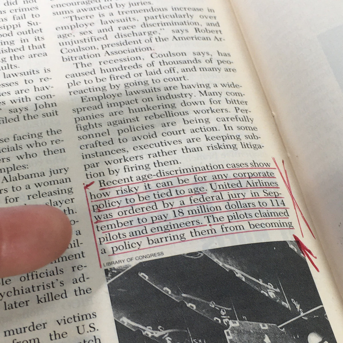 Excerpt from U.S. News & World Report December 20, 1982, highlighting recent age-discrimination cases and the legal repercussions for corporations.