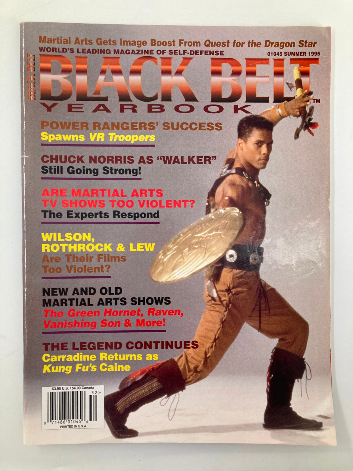 Cover of Black Belt Magazine Summer 1995 featuring Chinese Goju stylist Taimak, showcasing martial arts techniques and culture from the mid-90s.