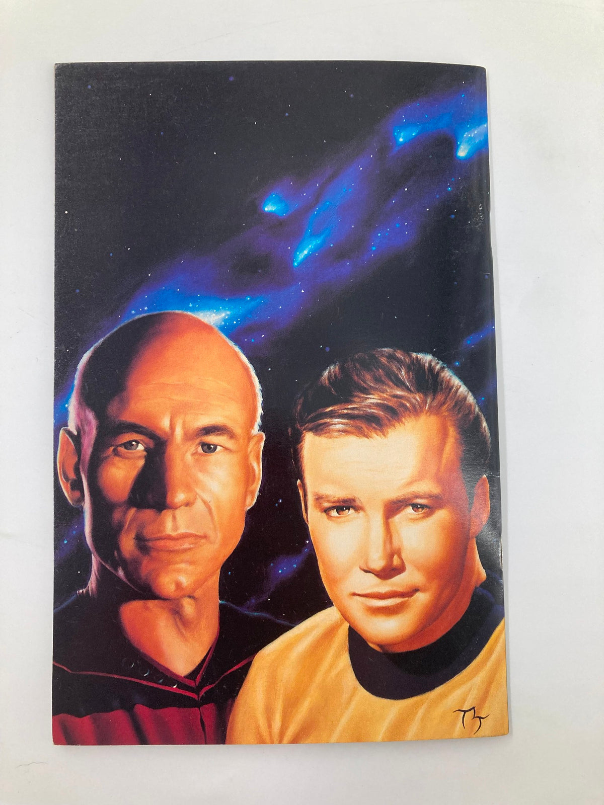 Cover artwork featuring the iconic characters Captain Jean-Luc Picard and Captain James T. Kirk from Star Trek, included in the January 1992 Bo Jackson versus Michael Jordan #1 Illustration Biography VG.