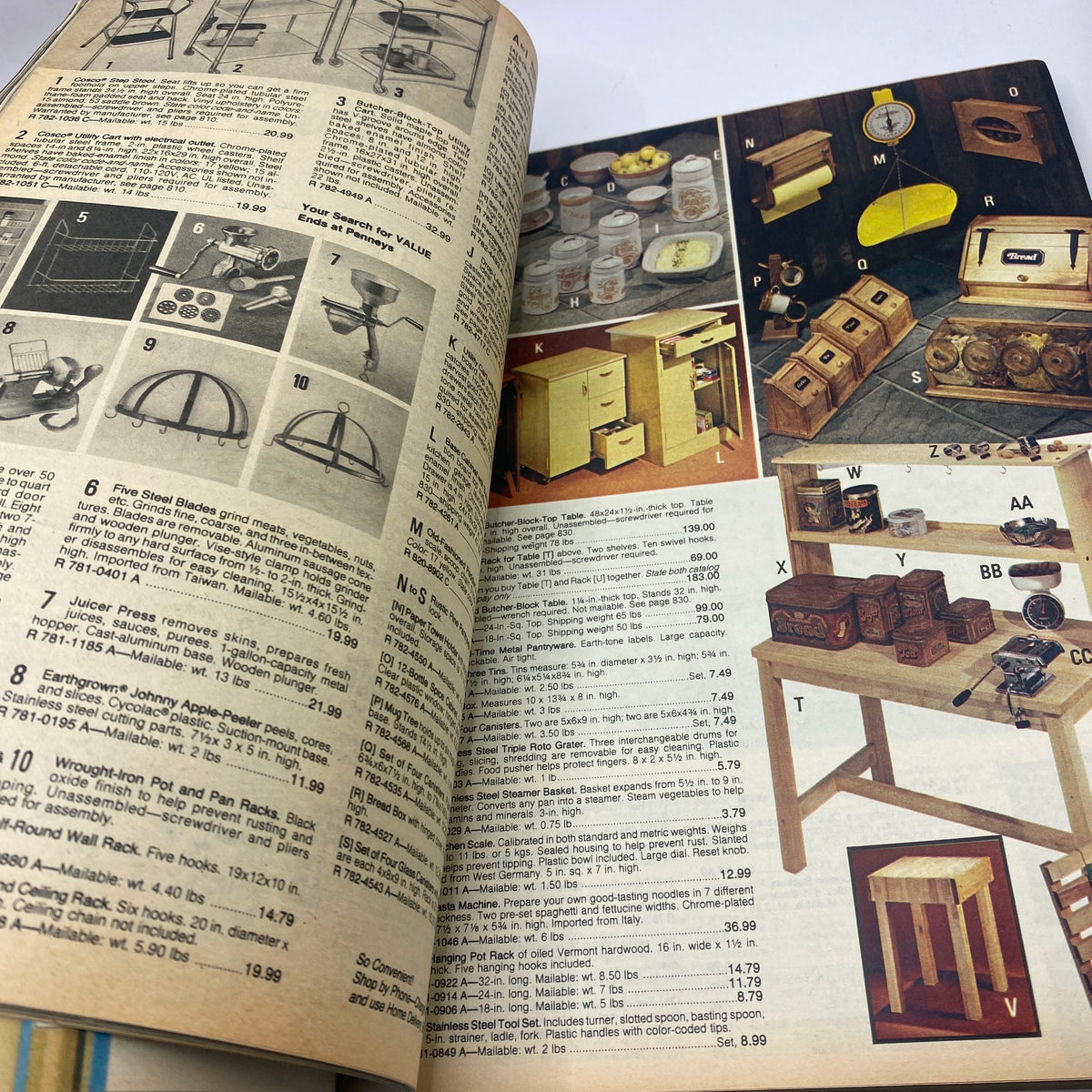 1979 JCPenney Fall and Winter Softened Dressing Catalog with furniture and storage solutions including racks, cabinets, and decorative items, detailed with pricing.