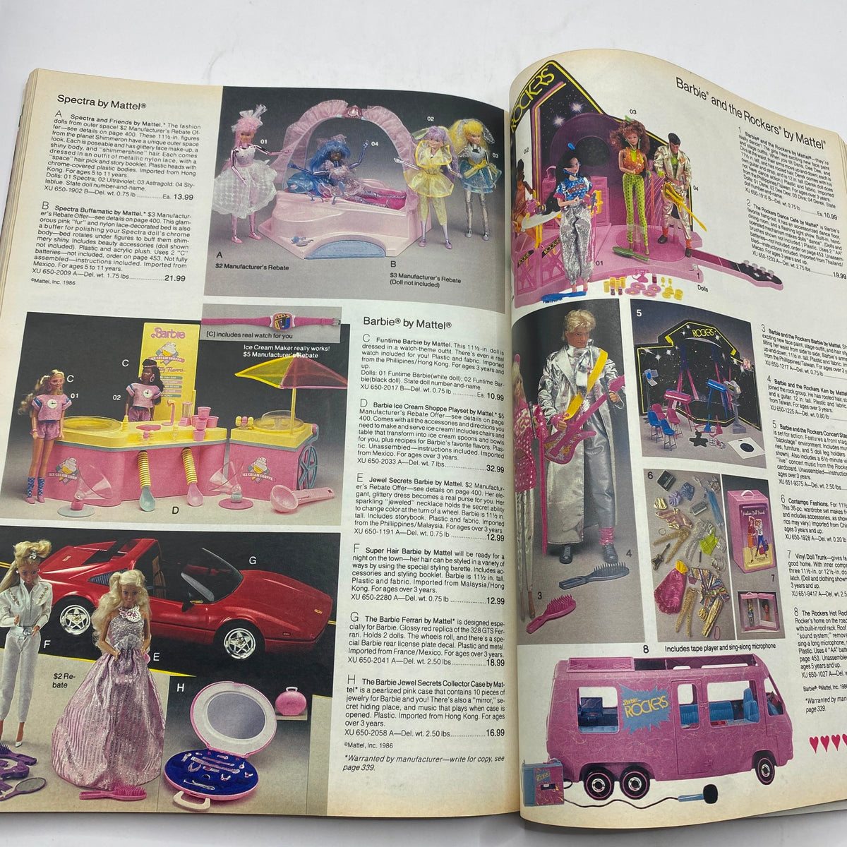 1987 JCPenney Christmas Sophisticated Shimmer Catalog presenting Barbie dolls and themed accessories, featuring stylish designs reflecting the fashion trends of the late 1980s.