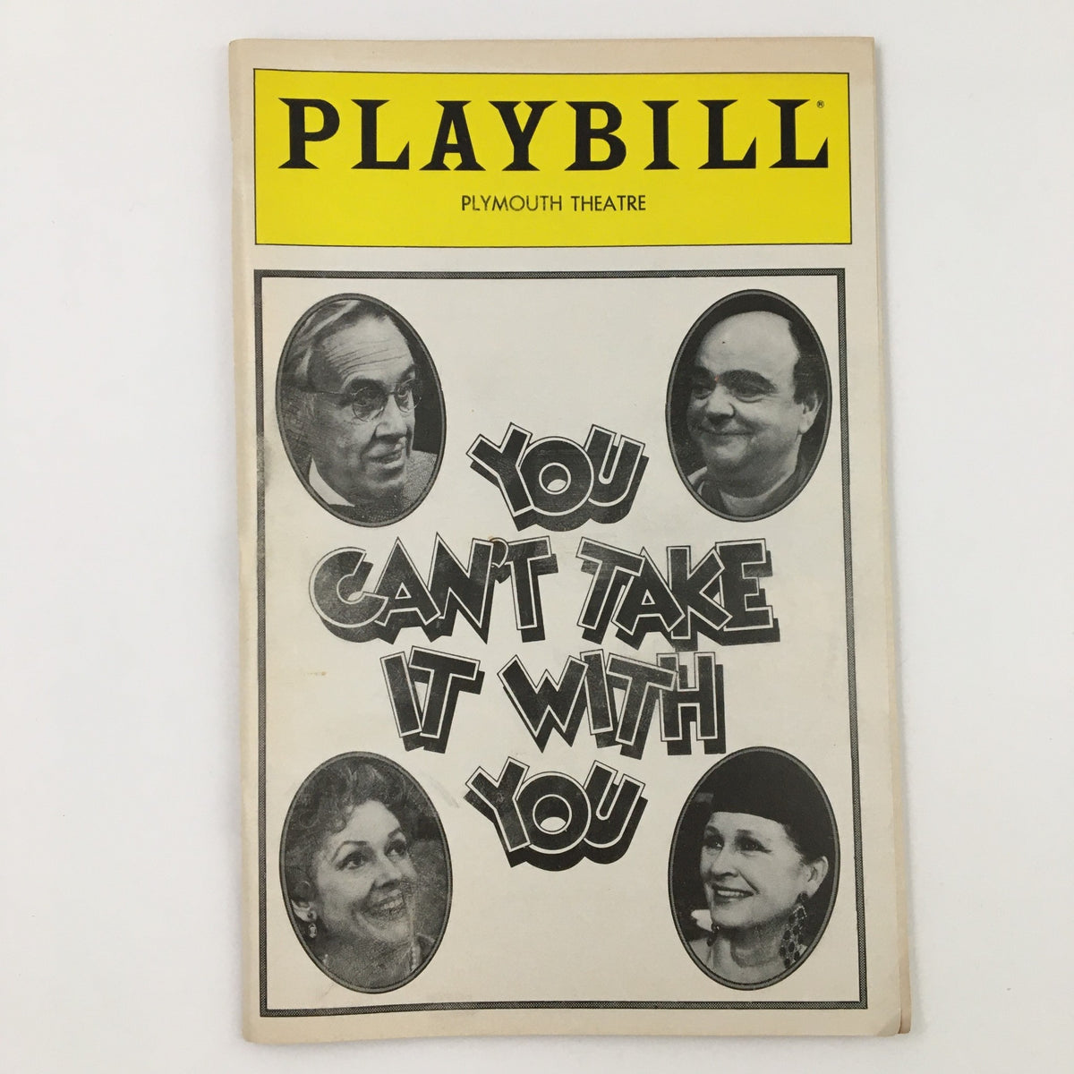 1983 Plymouth Theatre Playbill for 'You Can't Take It With You' by George S. Kaufman features a vintage design with portraits of the cast members.