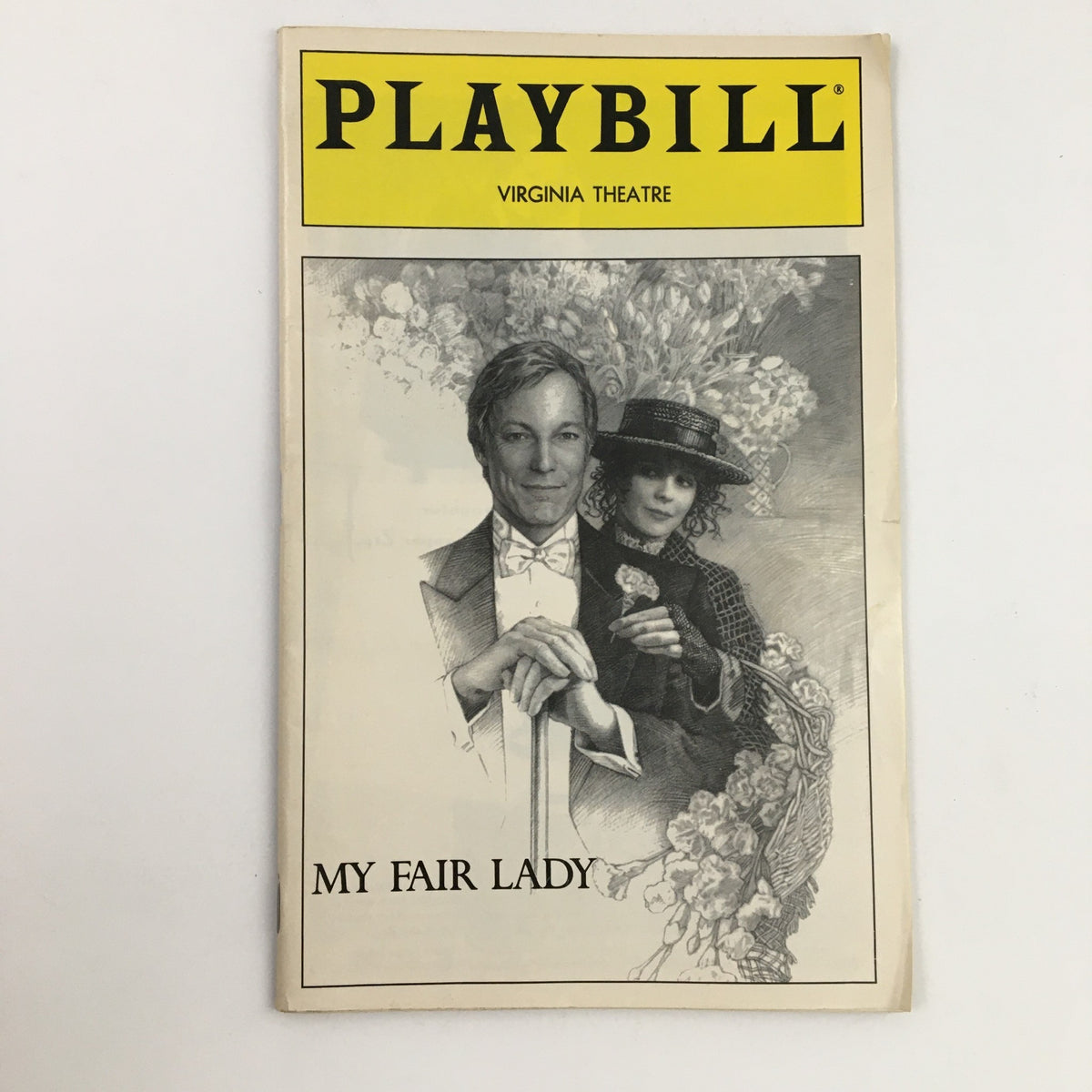 1993 Playbill for 'My Fair Lady' featuring Richard Chamberlain, showcasing the Virginia Theatre performance cover with an artistic illustration.