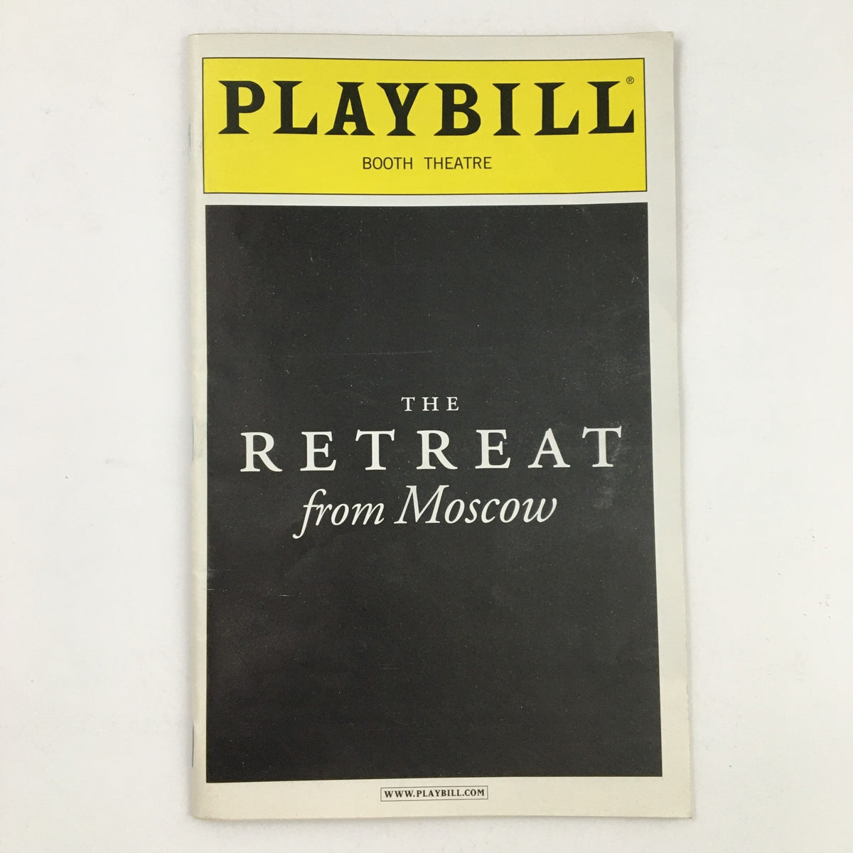 2003 Playbill for The Retreat from Moscow at Booth Theatre, featuring a simple cover design.
