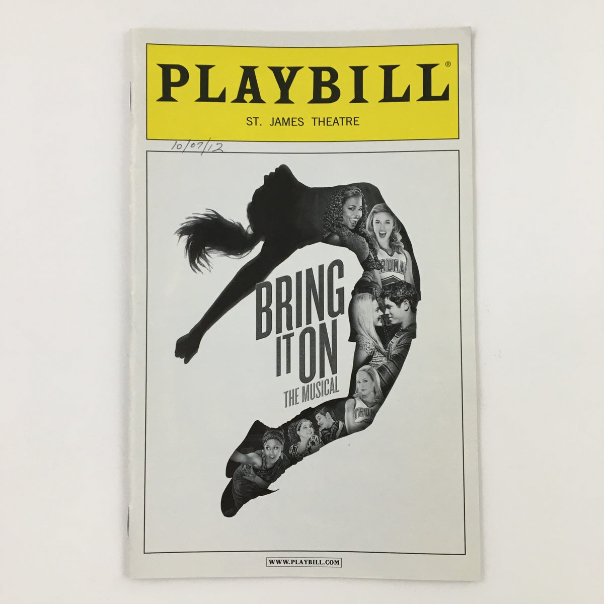 2012 Playbill for Bring It On: The Musical at St. James Theatre featuring a dynamic cover design.