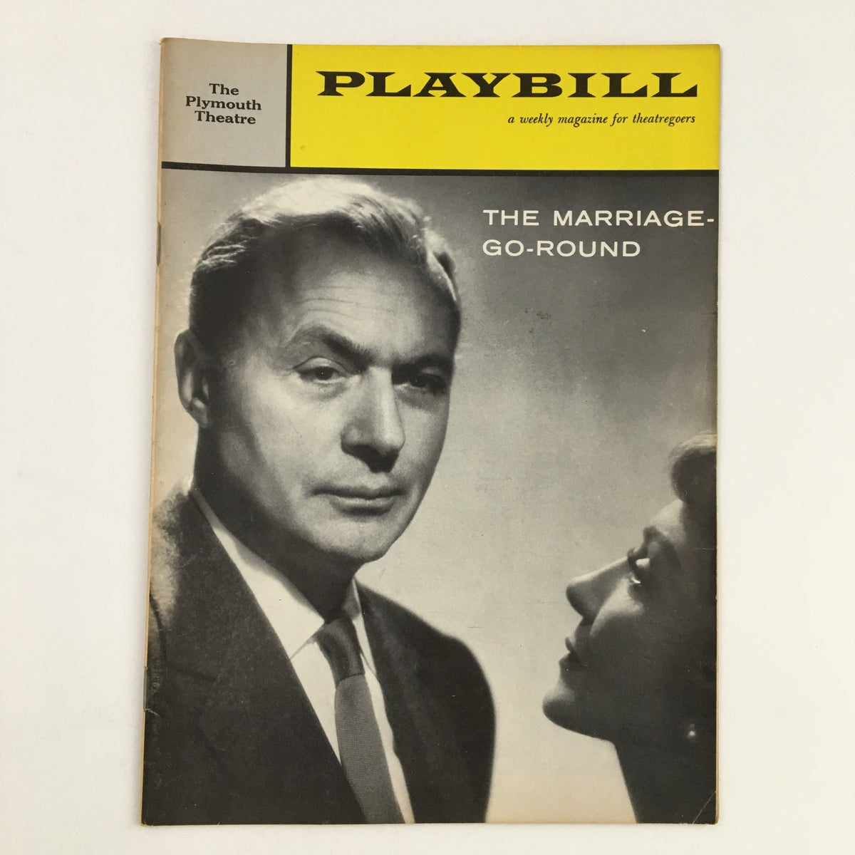 1959 Playbill from The Plymouth Theatre featuring The Marriage-Go Round, showcasing a photograph of Charles Boyer.