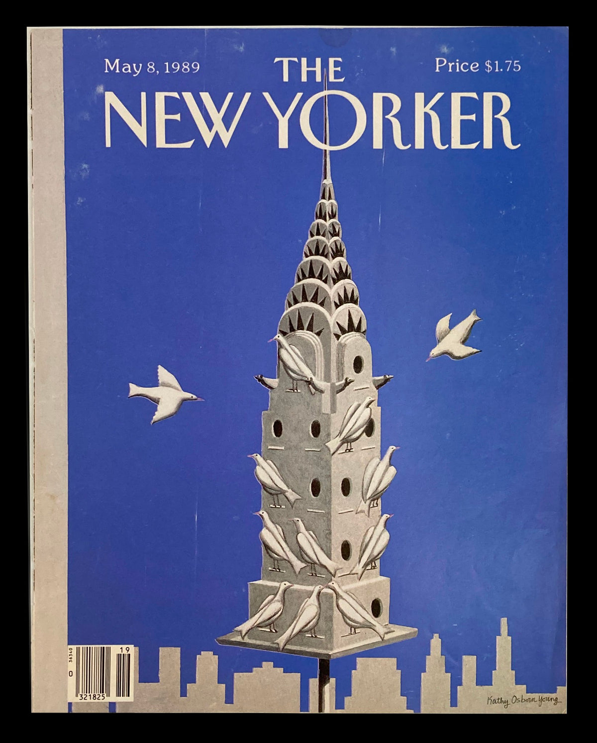 Cover only of The New Yorker magazine dated May 8, 1989, featuring an illustration of a whimsical birdhouse with birds, designed by Kathy Osborn Young, under a blue sky.