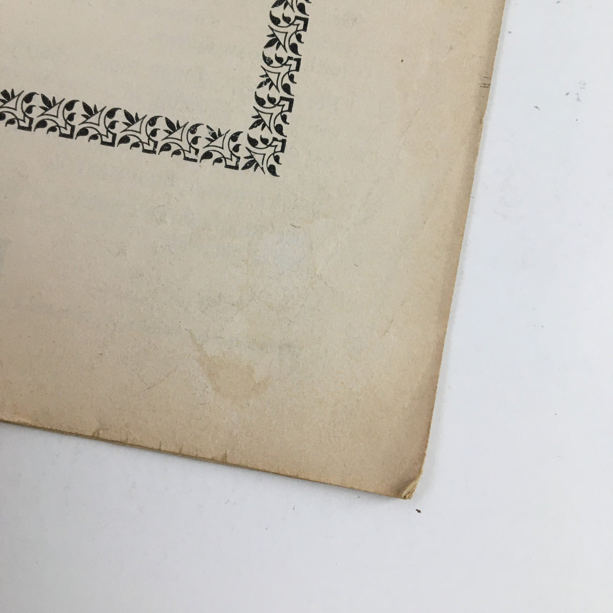 Detailed view of the edge of the 1956 Playbill for the Sam Shubert Theatre, highlighting its vintage condition and the title 'Will Success Spoil Rock Hunter?'