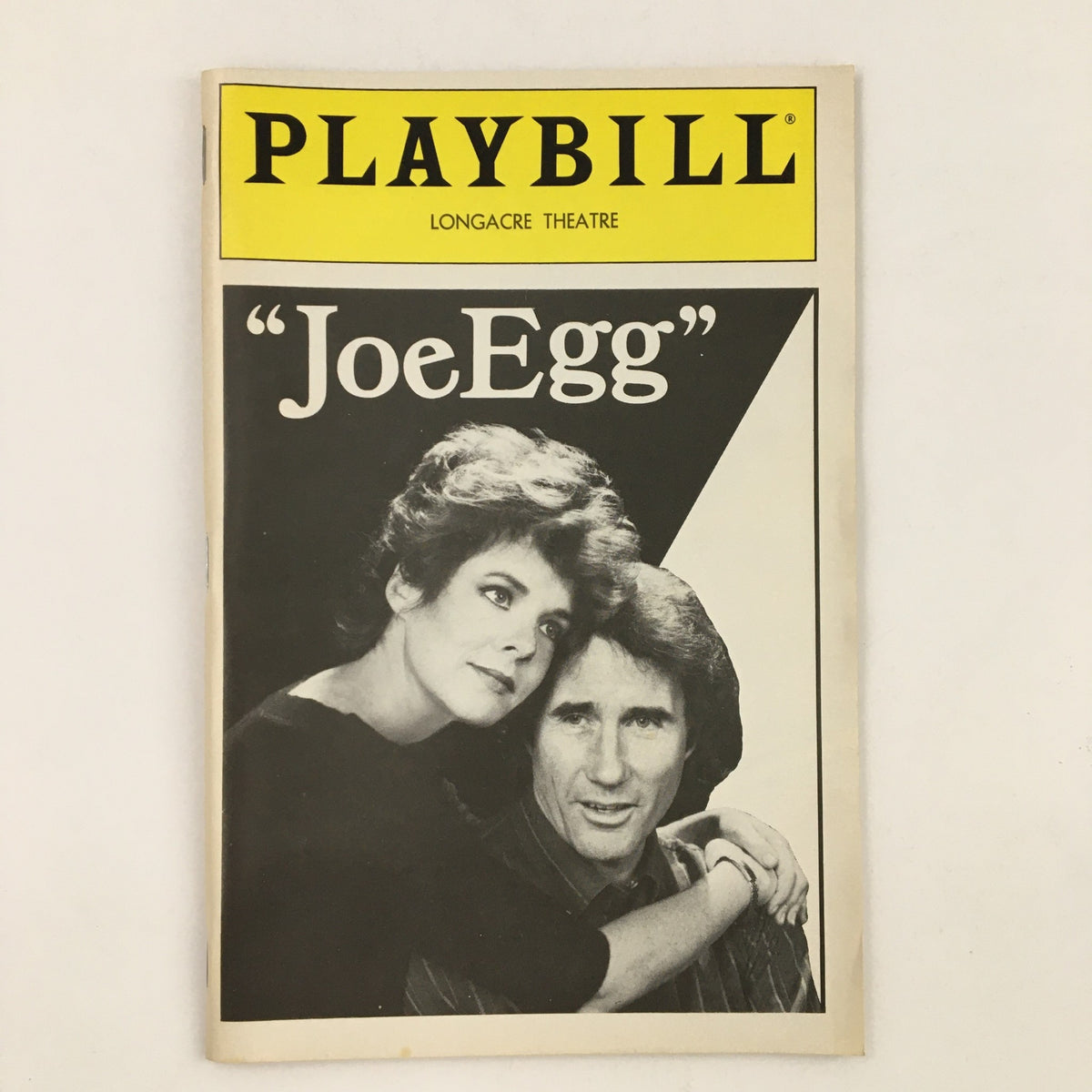 1985 Playbill for Joe Egg featuring Jim Dale at the Longacre Theatre, a collectible item for theater enthusiasts.