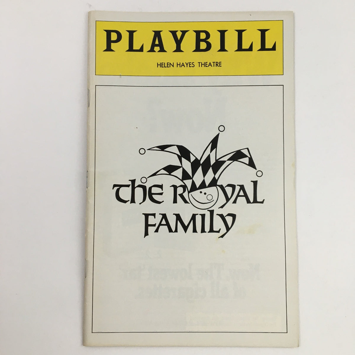 1976 Playbill for The Royal Family at Helen Hayes Theatre featuring a colorful jester design on the cover.