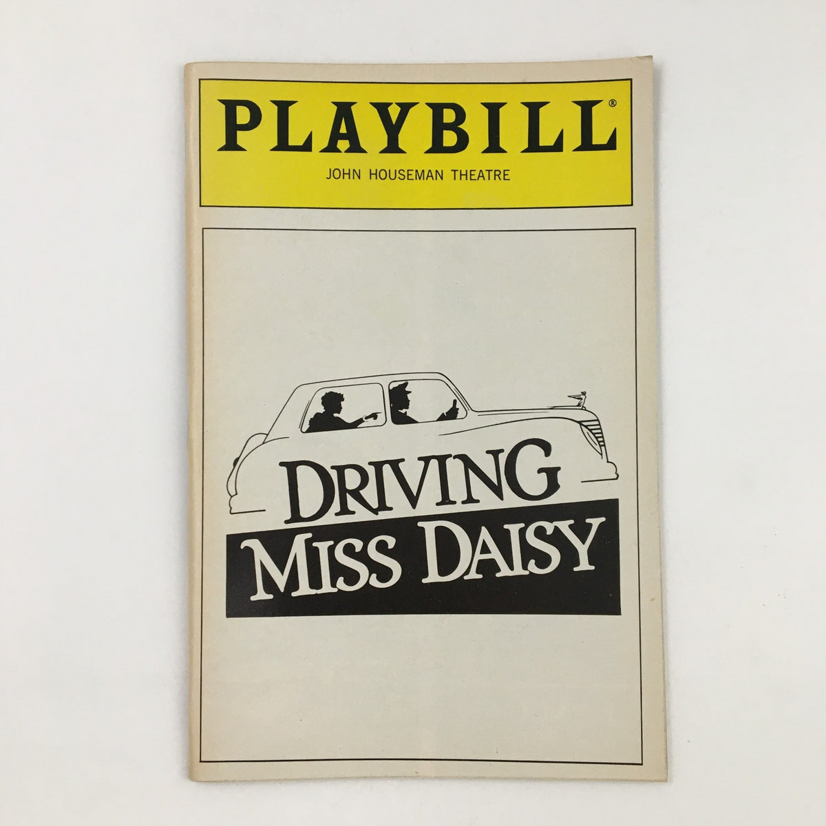 1988 Playbill for Driving Miss Daisy featuring the iconic cover design with a silhouette of a car and characters.