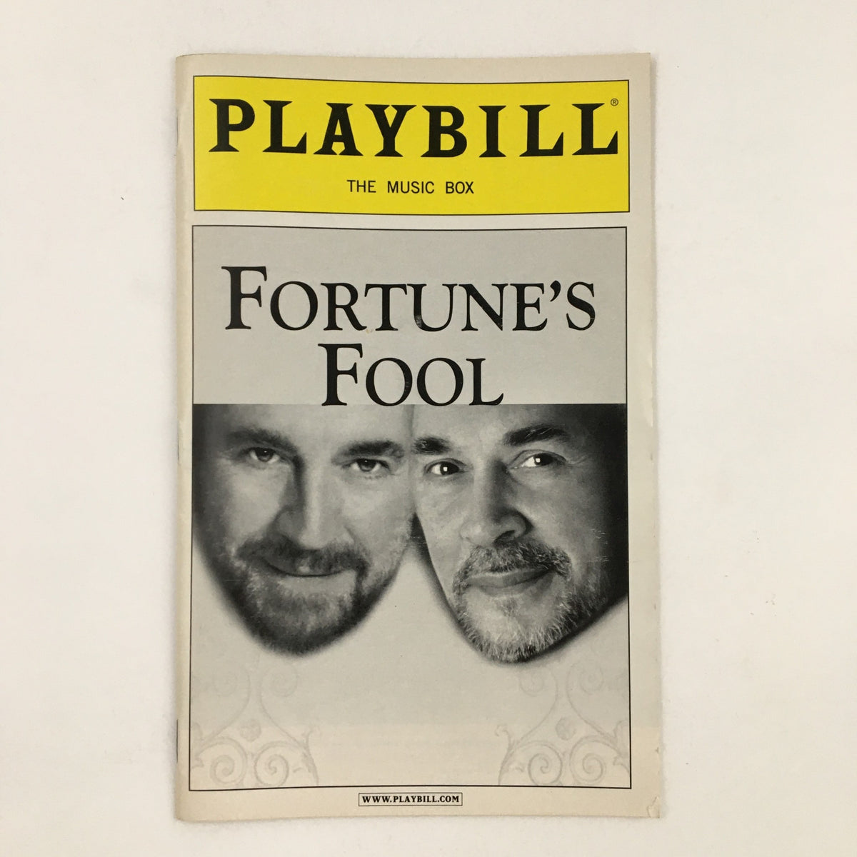 2002 Playbill for 'Fortune's Fool' featuring Alan Bates, showcasing the cover design with the title prominently displayed.