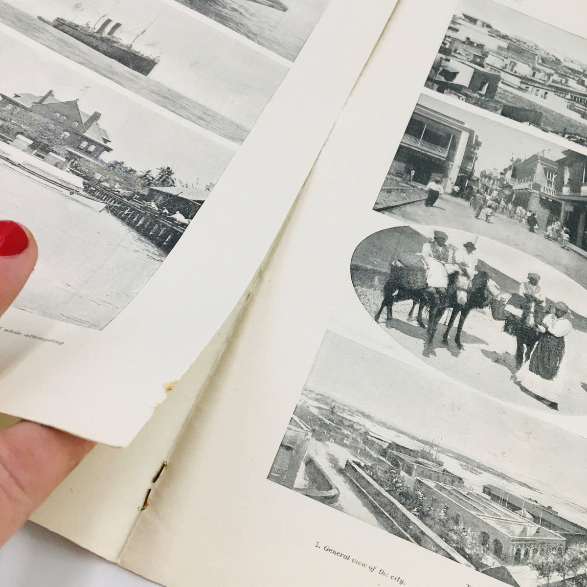 Image showing the loose pages of Collier's Weekly May 21 1898 Vol 21 #7, featuring black and white photographs related to Manila.