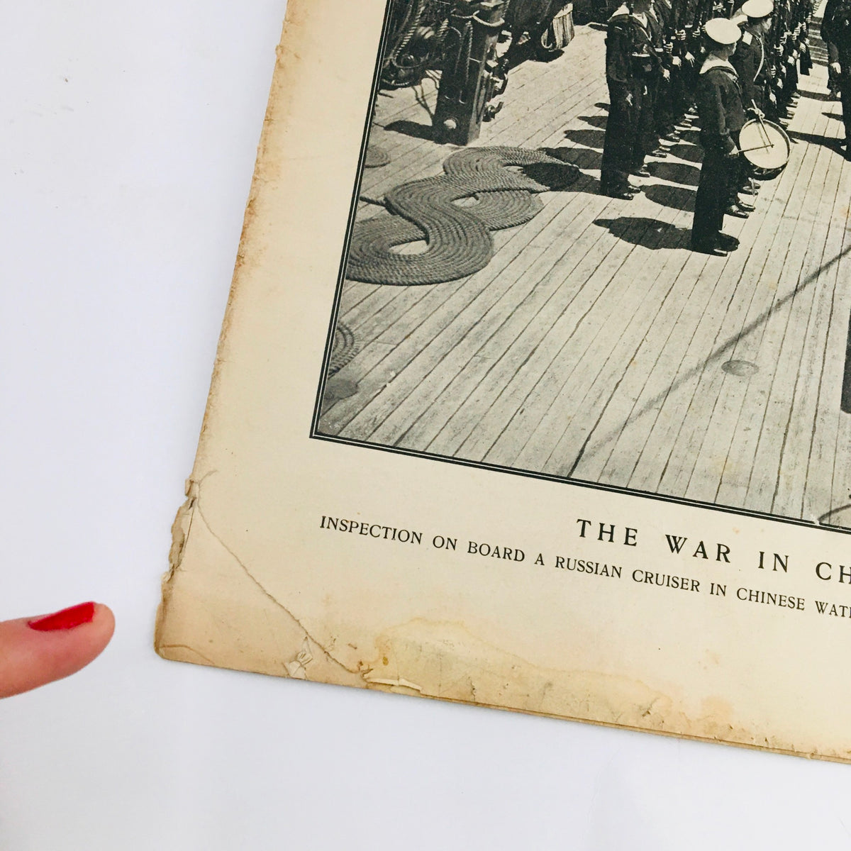 Image showing a detailed view of Collier's Weekly August 4 1900 Vol 25 #18, featuring a Russian cruiser during The War in China.