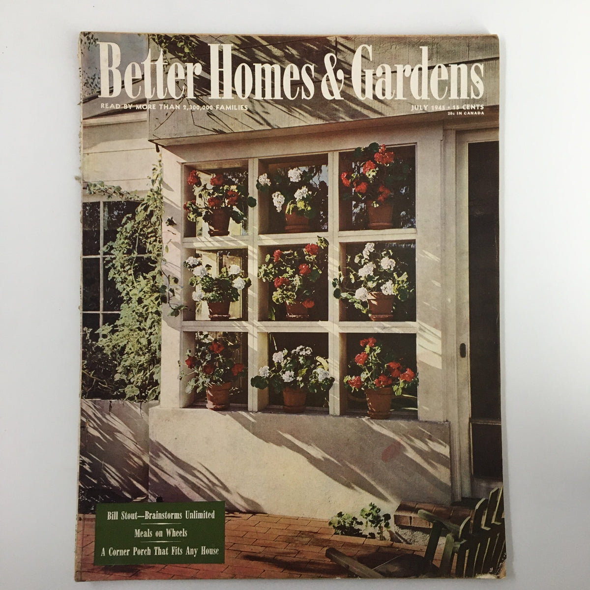Vintage Better Homes & Gardens Magazine July 1945 A Corner Porch That Fits Any House