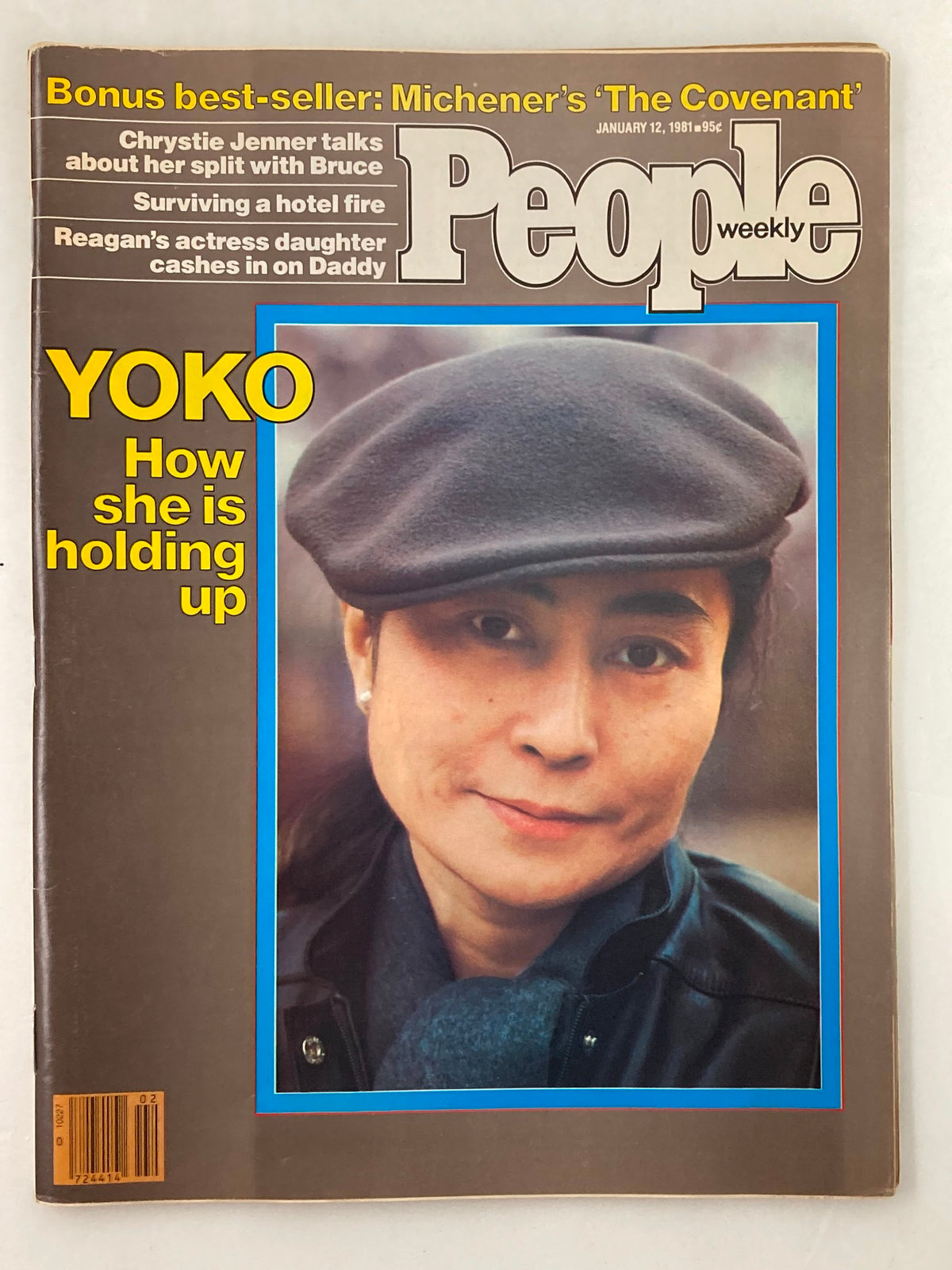 Cover of VTG People Weekly Magazine dated January 12, 1981 featuring Yoko Ono with the headline 'YOKO How she is holding up'. The magazine also includes information about Chrystie Jenner and other notable stories from that era.