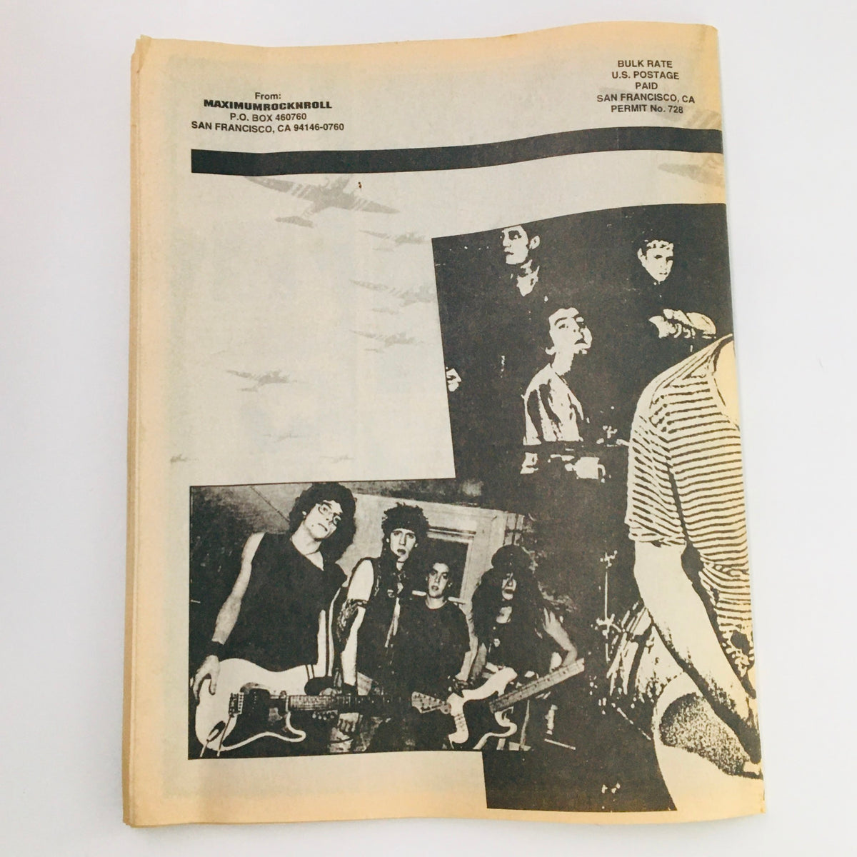 Cover page of Maximum RocknRoll Magazine August 1998 #183 showing iconic punk rock band members, reflecting the essence of the late 90s punk culture.