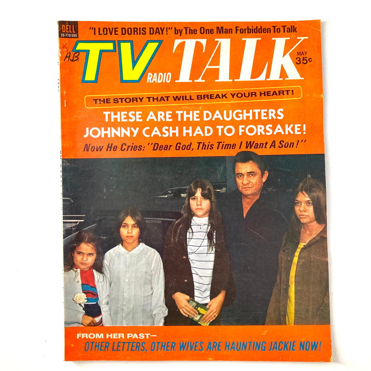 Vintage TV Radio Talk Magazine May 1970 Johnny Cash and his Daughters No Label