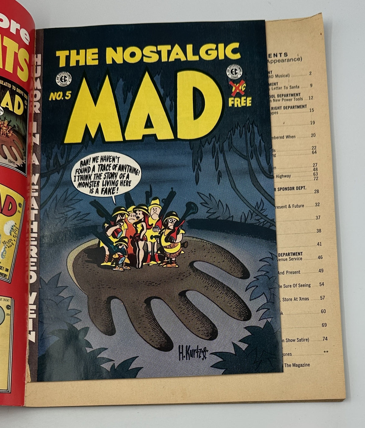 Cover of The Nostalgic MAD No. 5 featuring a humorous cartoon scene in a forest, part of the collection that includes MAD Magazine Super Special No. 21.