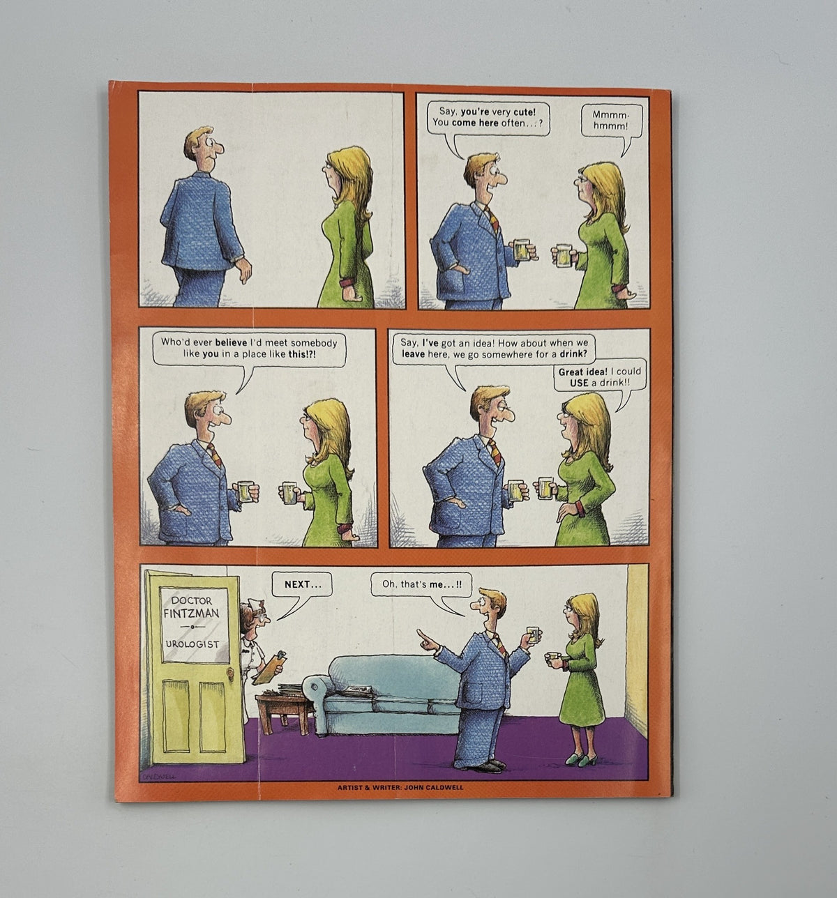 MAD Magazine No. 64 Fall 1988 features an illustrated comic scene with humor involving a conversation between characters and a doctor. This image is from a comedy magazine known for its satire and Don Martin's gross-out humor.