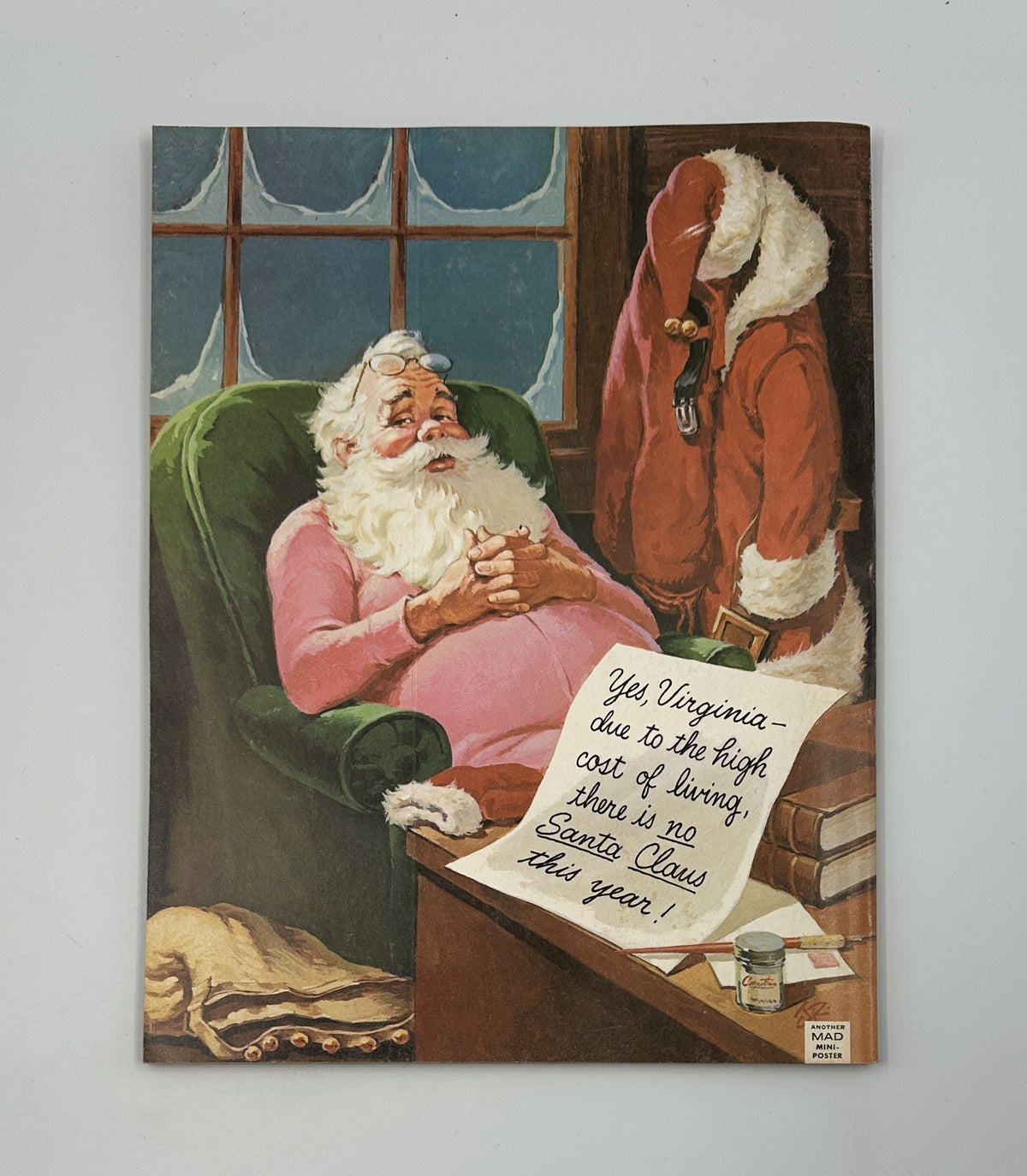 Cover of MAD Magazine Super Special No. 27 1978 showing Santa Claus with a letter expressing the high cost of living and the absence of Santa this year.