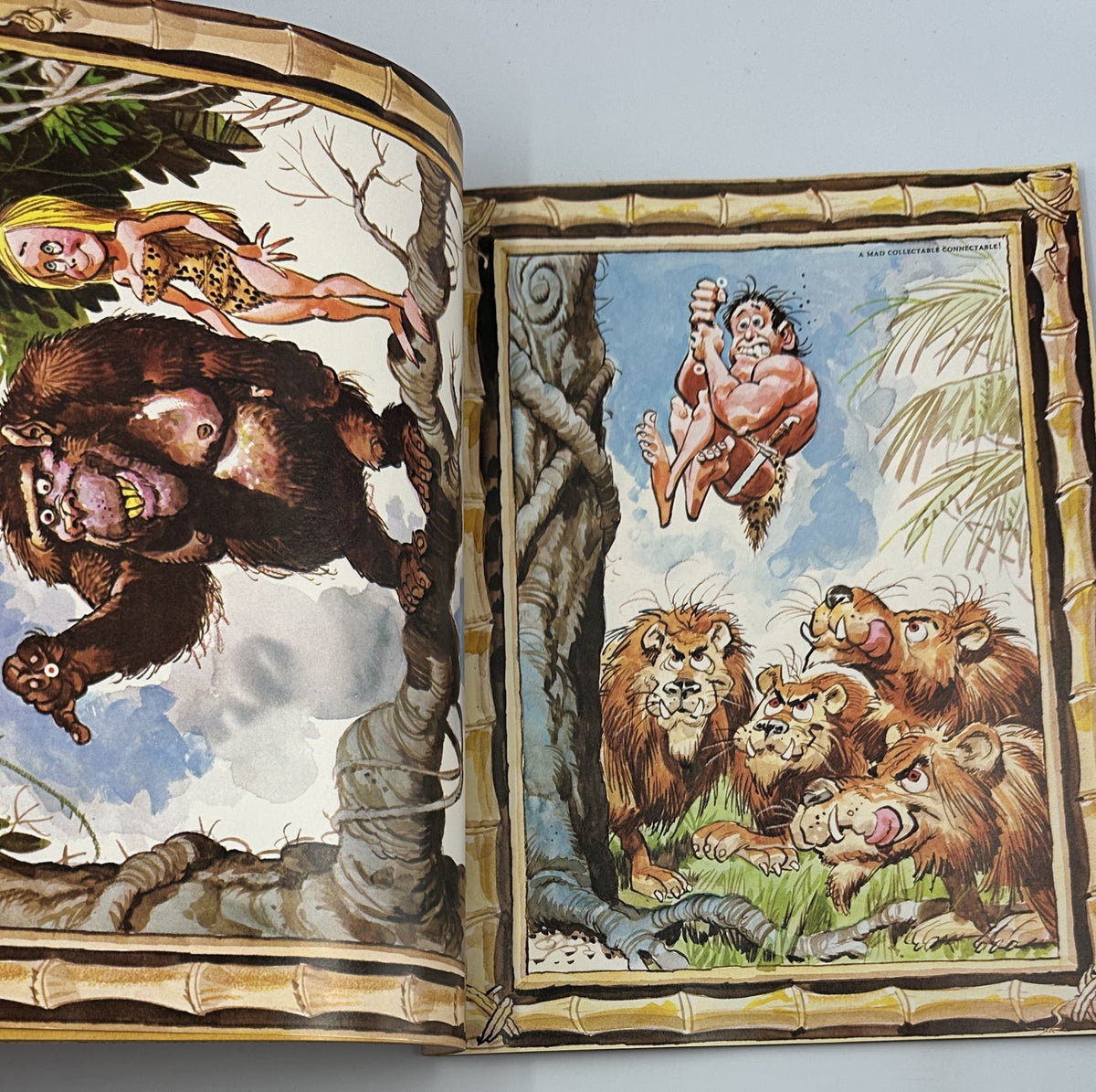 Illustration from MAD Magazine Super Special No. 29 Winter 1979, featuring a playful depiction of a caveman and various animals, exemplifying the magazine's funny and whimsical artwork.