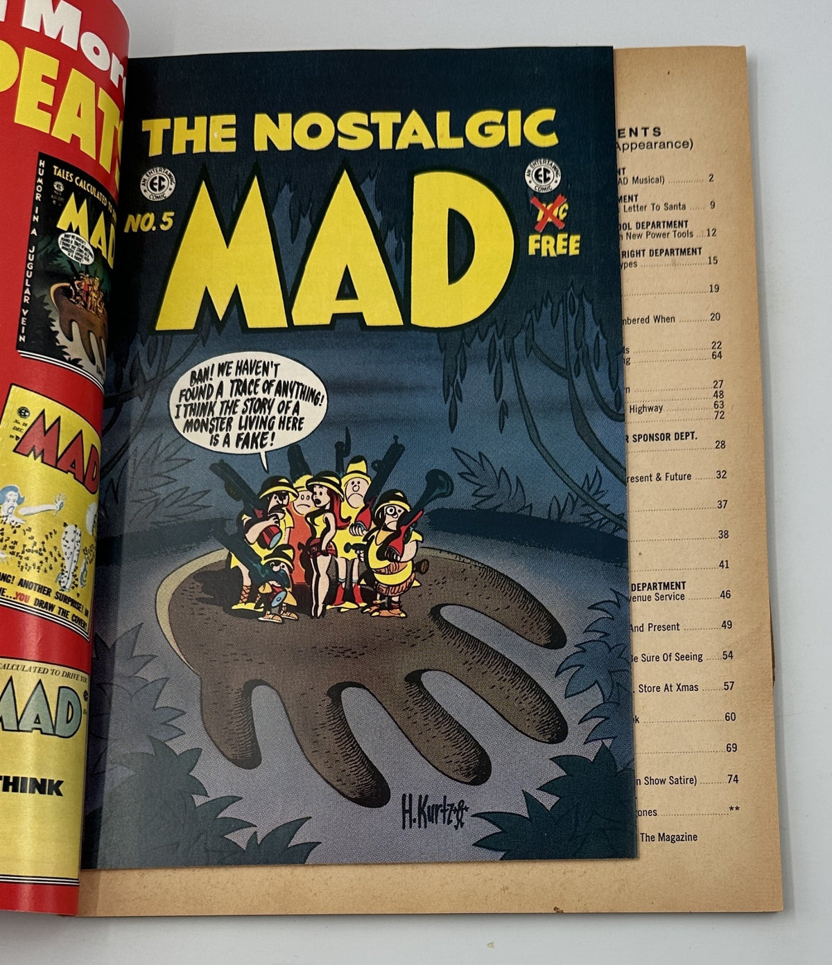 Another inside page from MAD Magazine Super Special No. 21 featuring the nostalgic MAD logo and illustrations, highlighting the comic's quirky humor and iconic style from its 1976 issue.
