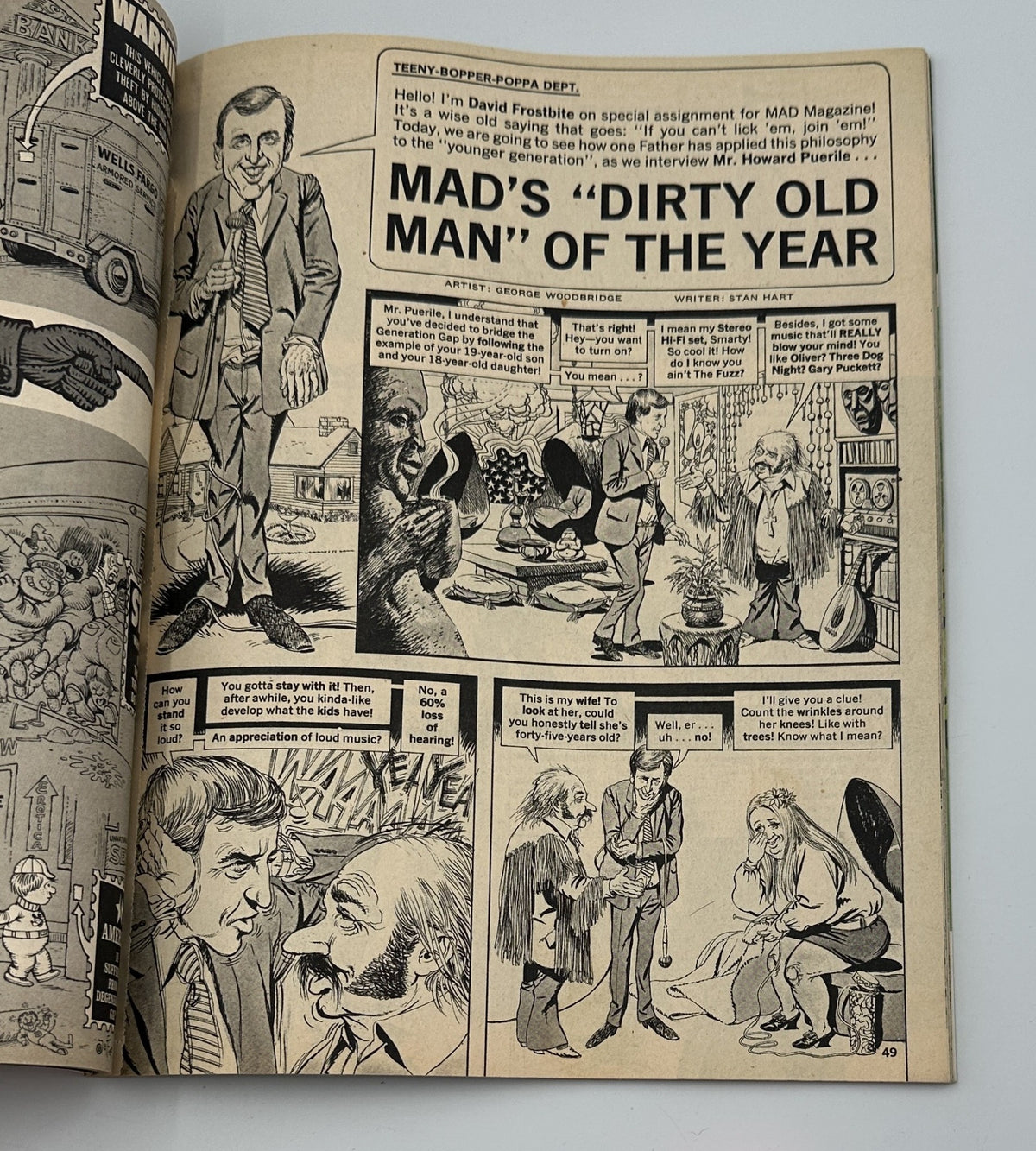 MAD Magazine Super Special No. 16 (1975) featuring 'MAD's Dirty Old Man of the Year' segment, illustrated content with humor and satire, part of the comic magazine series.